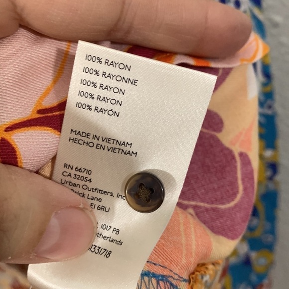 Maeve Anthropologie Contrast Print Buttondown Long Sleeve Blouse NWT size XXS - Picture 8 of 14